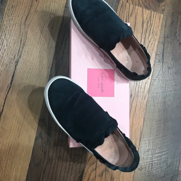 Kate Spade Navy Suede Sneakers - Slip on Luxury Comfort - Picture 13 of 13